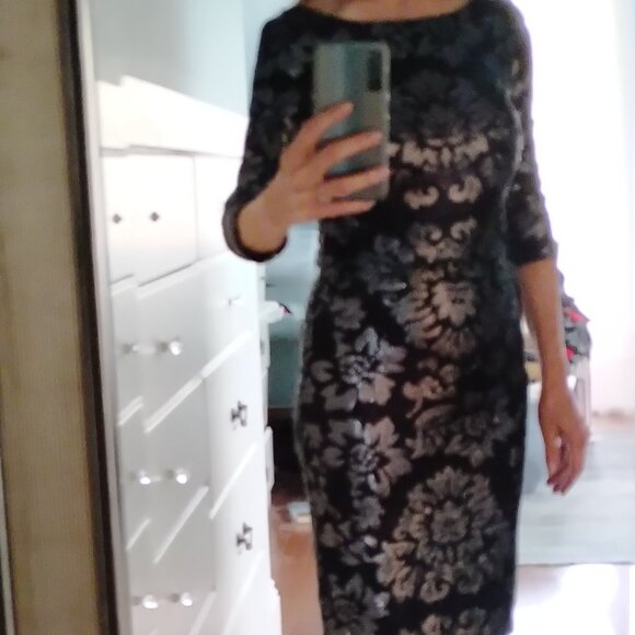 Holiday Glamour Bodycon Sequin Dress made in CANADA,  NWOT - Picture 4 of 13